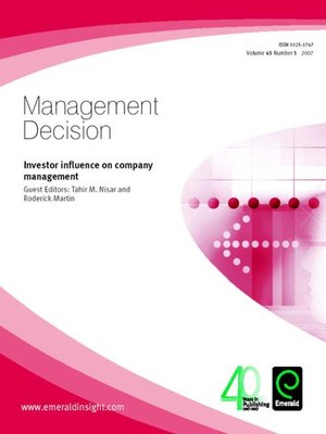 cover image of Management Decision, Volume 45, Issue 5